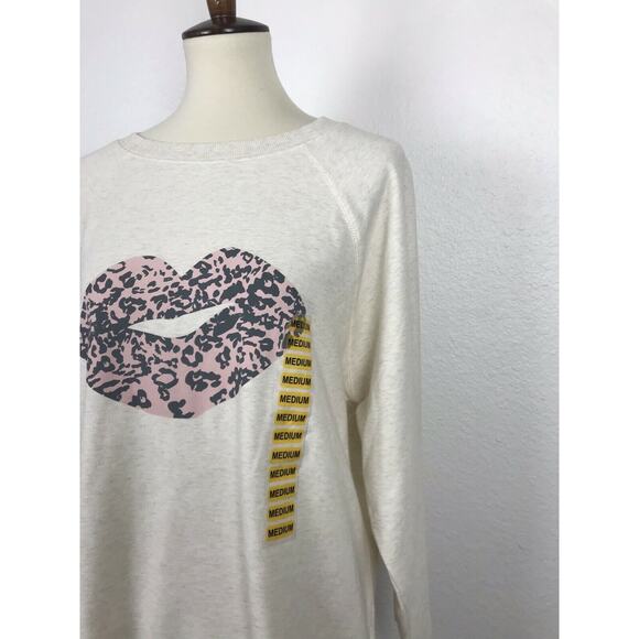 Wildfox Leopard Lips Stretch Pullover Sweatshirt - Picture 3 of 8